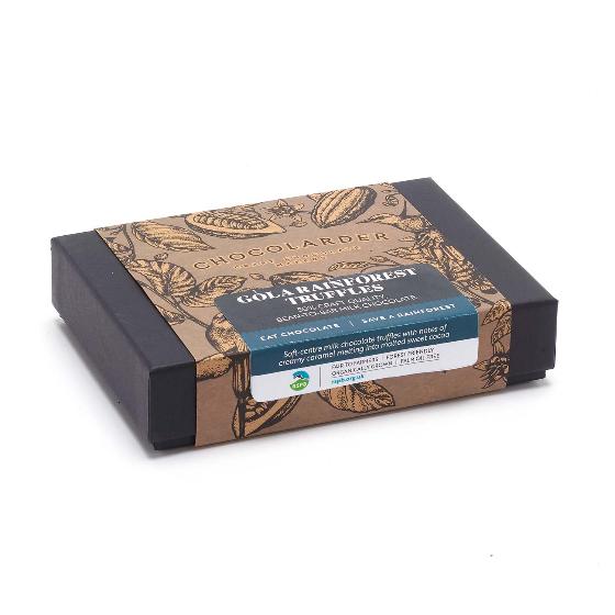 RSPB Gola milk chocolate truffles product photo side L