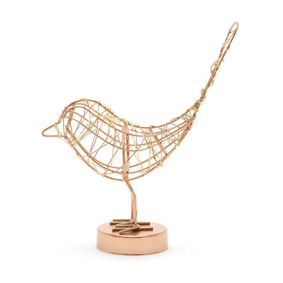 Gold Robin ornament light product photo default L