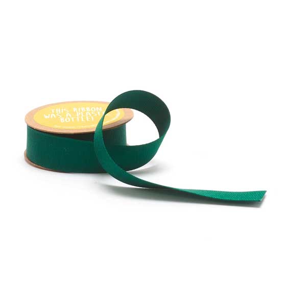 Green grosgrain ribbon product photo side L