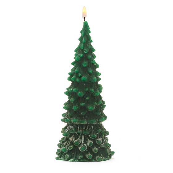 Recycled green Christmas tree candle product photo side L