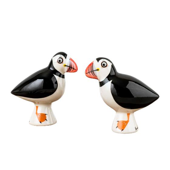 Hannah Turner puffin salt and pepper shakers product photo side L