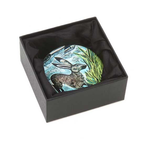 Young hare crystal paperweight product photo front L