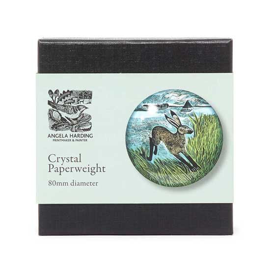 Young hare crystal paperweight product photo ai5 L