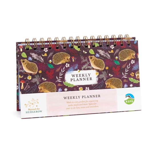 RSPB Hedgehog weekly planner, Beyond the hedgerow collection product photo default L