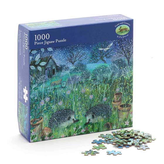 Hedgehogs jigsaw puzzle, 1000-piece product photo back L