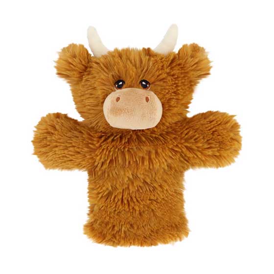 Highland cow soft puppet toy product photo default L