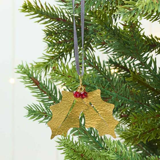 Holly brass decoration product photo side L