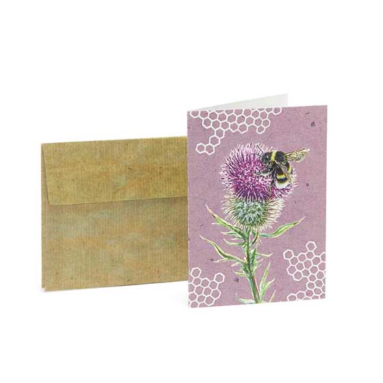 RSPB In the wild mini bee notecards pack product photo side L