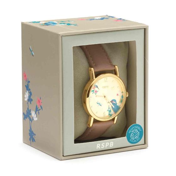 RSPB Kingfisher and dragonfly watch product photo ai4 L