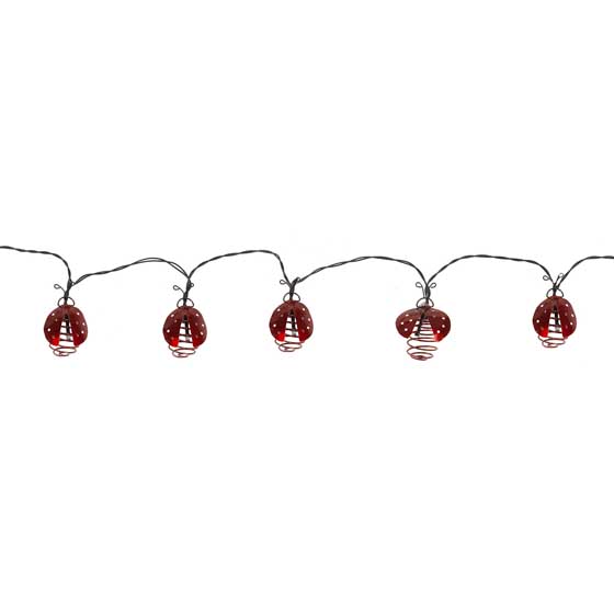 Ladybird solar string lights product photo front L