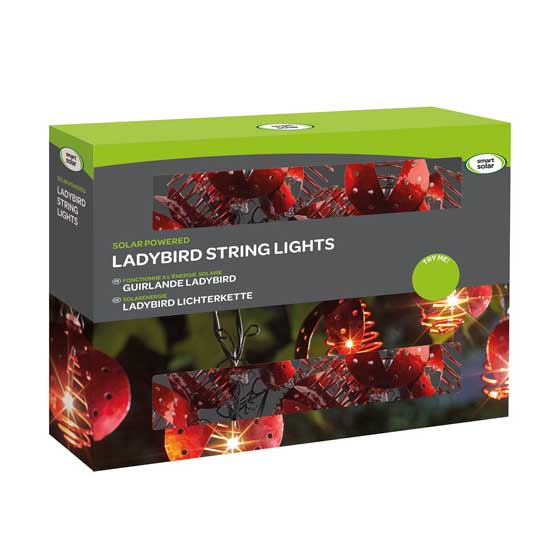 Ladybird solar string lights product photo ai4 L