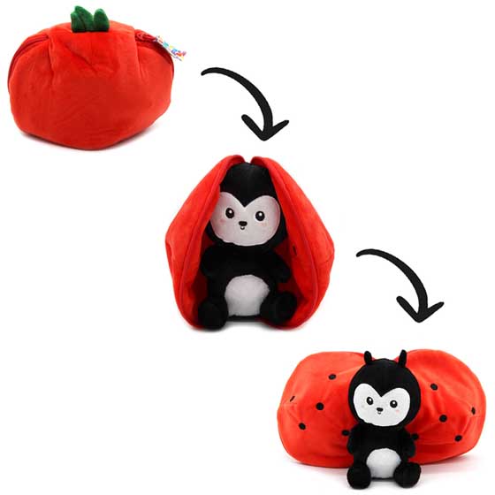 Flipetz Ladybird tomato hideaway plush product photo default L