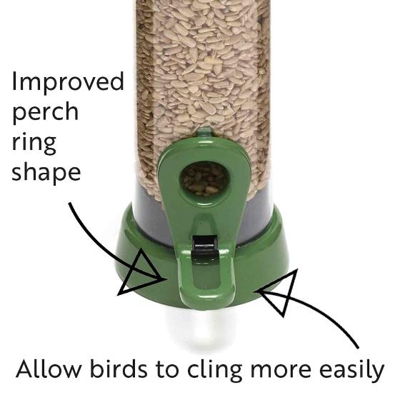 RSPB Ultimate easy-clean® seed bird feeder, large, with 1.8kg sunflower hearts product photo side L