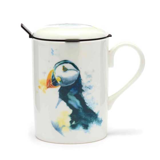 RSPB Life on the edge puffin tea infuser mug product photo default L