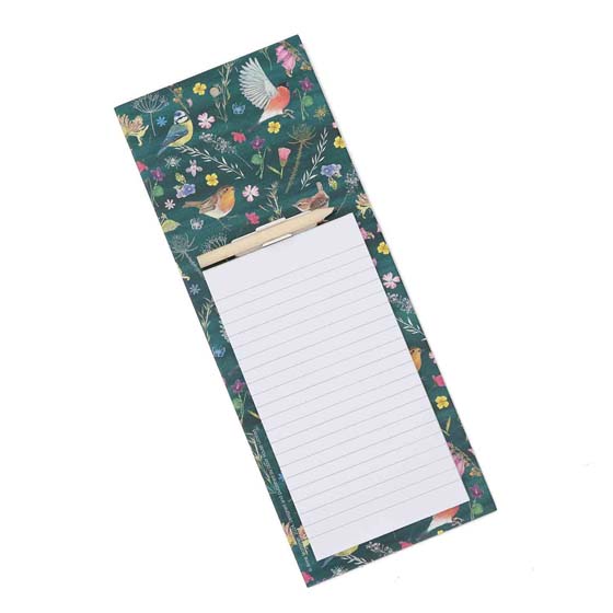 RSPB Garden birds magnetic memo pad, Beyond the hedgerow collection product photo side L