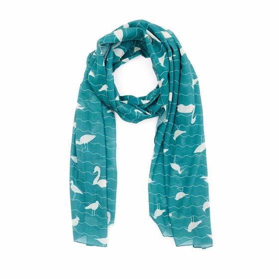 RSPB Recycled cotton scarf, Making a splash collection product photo default L