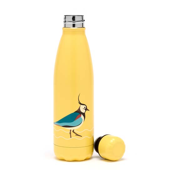 RSPB Lapwing metal water bottle, Making a splash collection product photo side L
