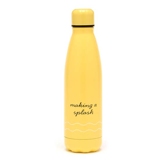 RSPB Lapwing metal water bottle, Making a splash collection product photo back L