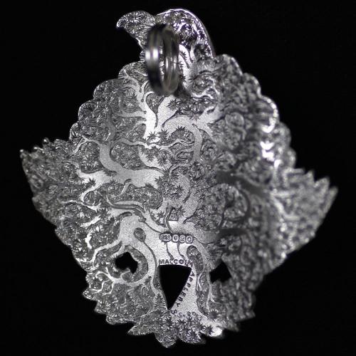 Malcolm Appleby Capercaillie silver pendant product photo back L