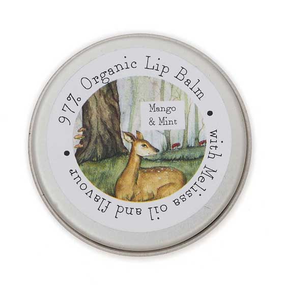 Mango & mint organic lip balm by Heaven Scent product photo side L