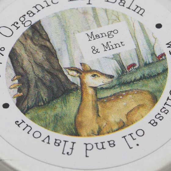 Mango & mint organic lip balm by Heaven Scent product photo back L