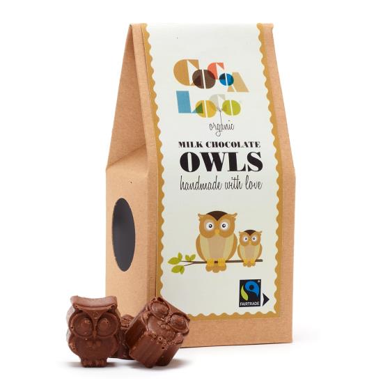 Milk chocolate owls by Cocoa Loco product photo default L