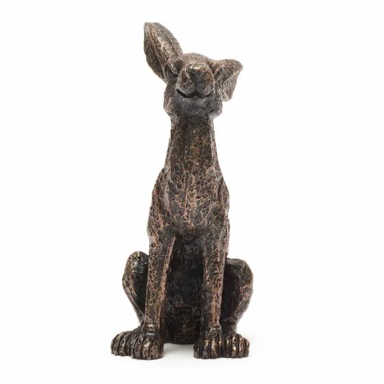 Mini alert hare sculpture product photo back L