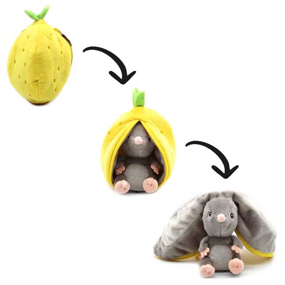 Flipetz Mouse lemon hideaway plush product photo default L