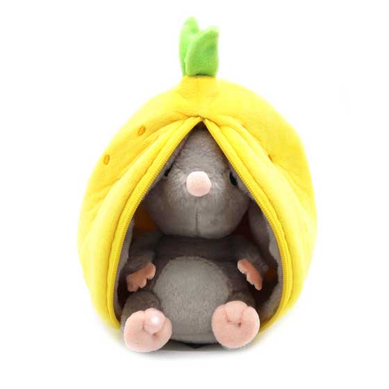 Flipetz Mouse lemon hideaway plush product photo back L