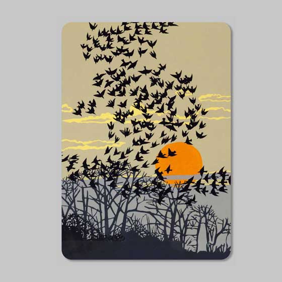 Bird murmuration playing cards product photo side L