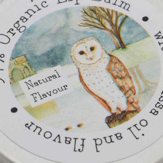 Natural organic lip balm by Heaven Scent product photo back L