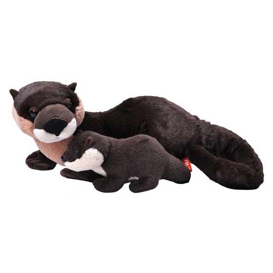 Plush otter soft toy mother and pup product photo default L
