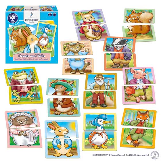 Peter Rabbit™ heads and tails matching pairs game product photo side L