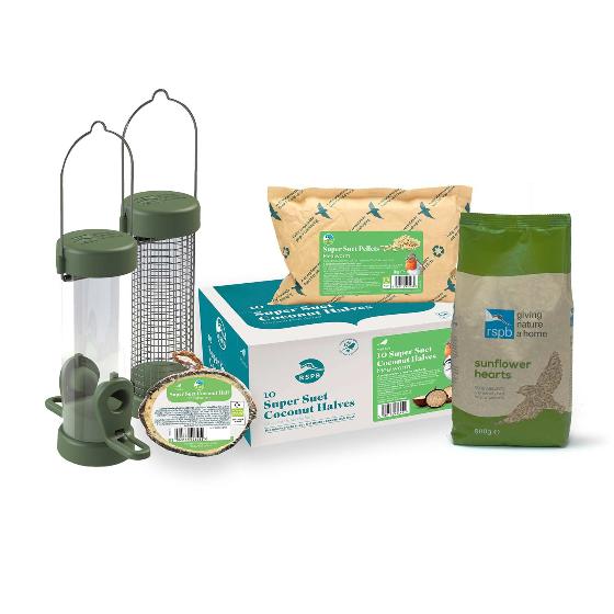 RSPB Premium feeding station special offer pack product photo side L