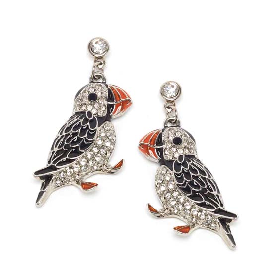Puffin earrings by Bill Skinner product photo default L
