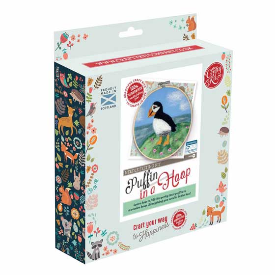 Needle felting puffin kit product photo front L