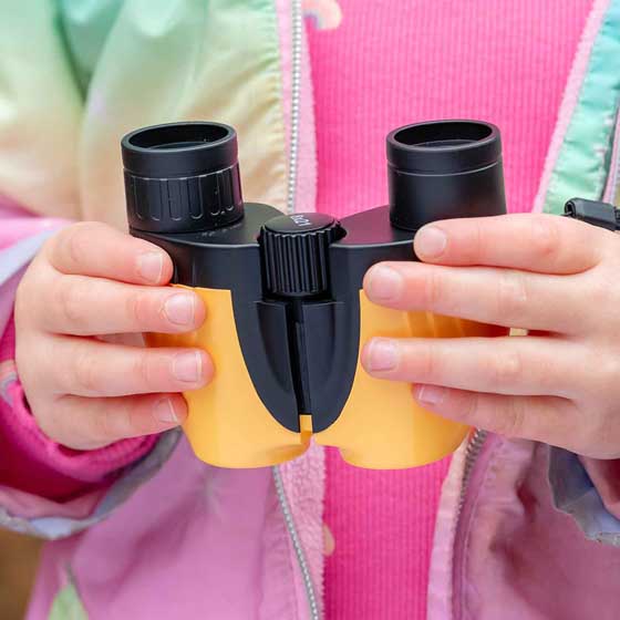 Puffin Jr children's binoculars, soft yellow product photo default L