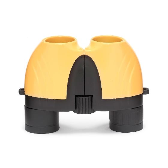 Puffin Jr children's binoculars, soft yellow product photo front L