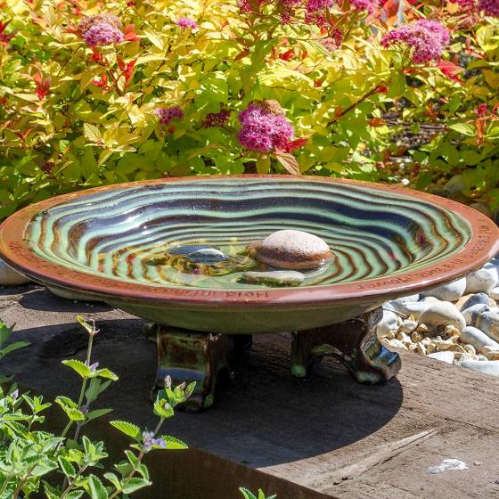 Echoes ceramic bird bath product photo default L