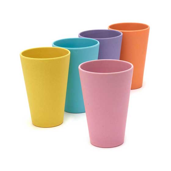 Recycled wood fibre cups, set of 5 product photo side L
