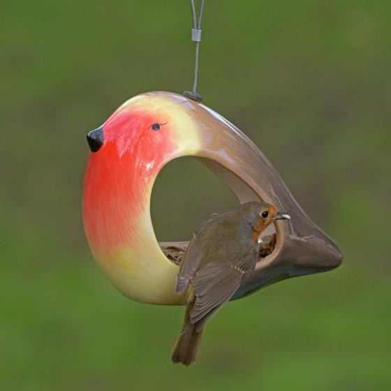 Ceramic bird feeder - Robin product photo default L