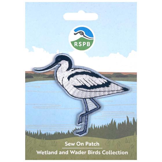 RSPB Avocet sew-on embroidered patch product photo default L