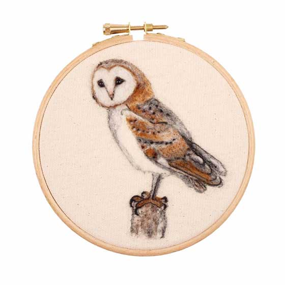 RSPB Barn Owl needle felt kit product photo side L