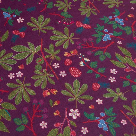 RSPB Berries and blossom heavyweight winter scarf product photo front L