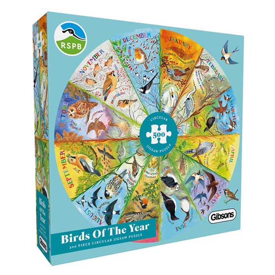 RSPB Birds of the year jigsaw puzzle, 500-piece product photo default L