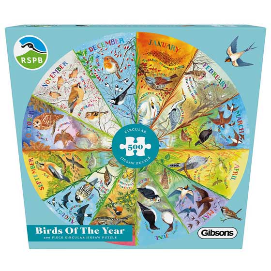 RSPB Birds of the year jigsaw puzzle, 500-piece product photo side L