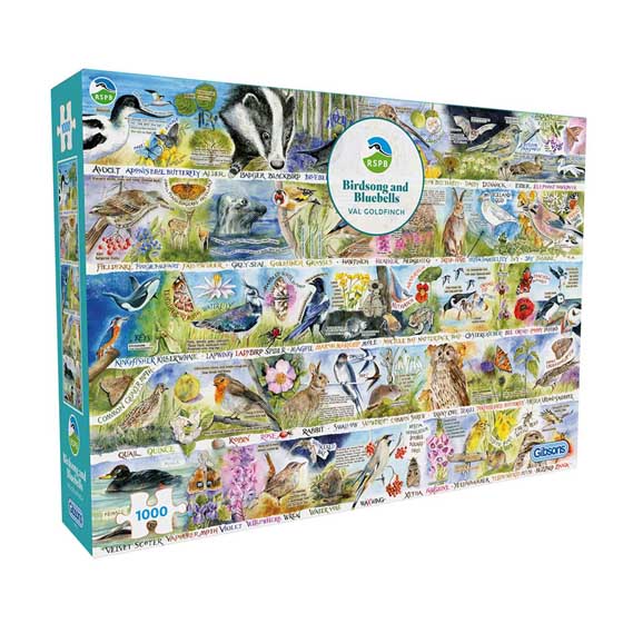 RSPB Birdsong and bluebells jigsaw puzzle, 1000-piece product photo default L