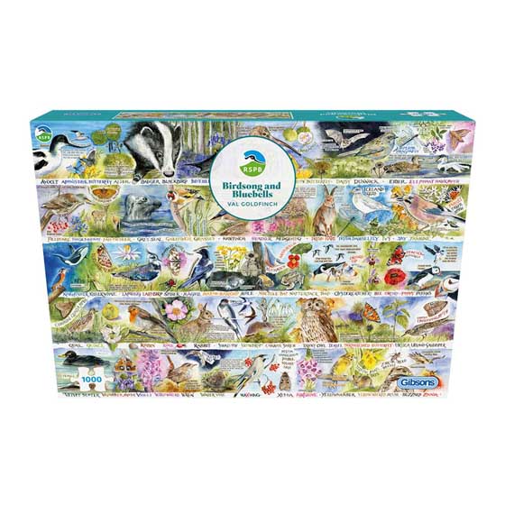 RSPB Birdsong and bluebells jigsaw puzzle, 1000-piece product photo side L