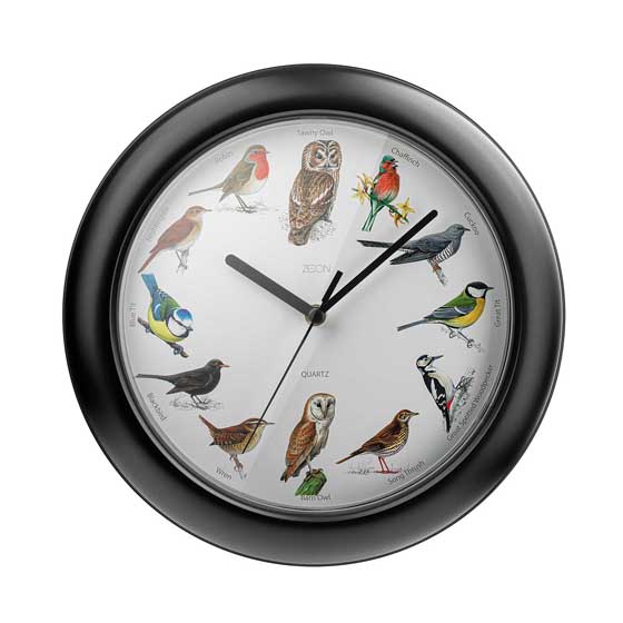 RSPB Birdsong clock, black product photo default L
