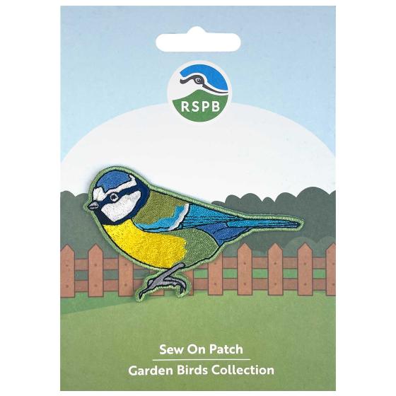 RSPB Blue tit sew-on embroidered patch product photo default L